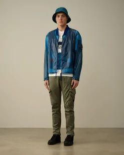 Fashion C.P. Company 50 Fili Gum Mixed Explorer-Jakke Agave Gron