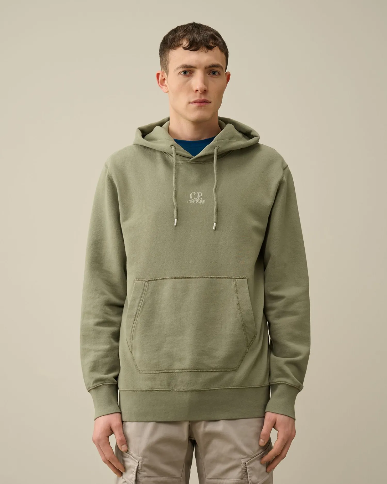 Sale C.P. Company 30/1 Fleece Artisanal Haettetroje Agave Gron