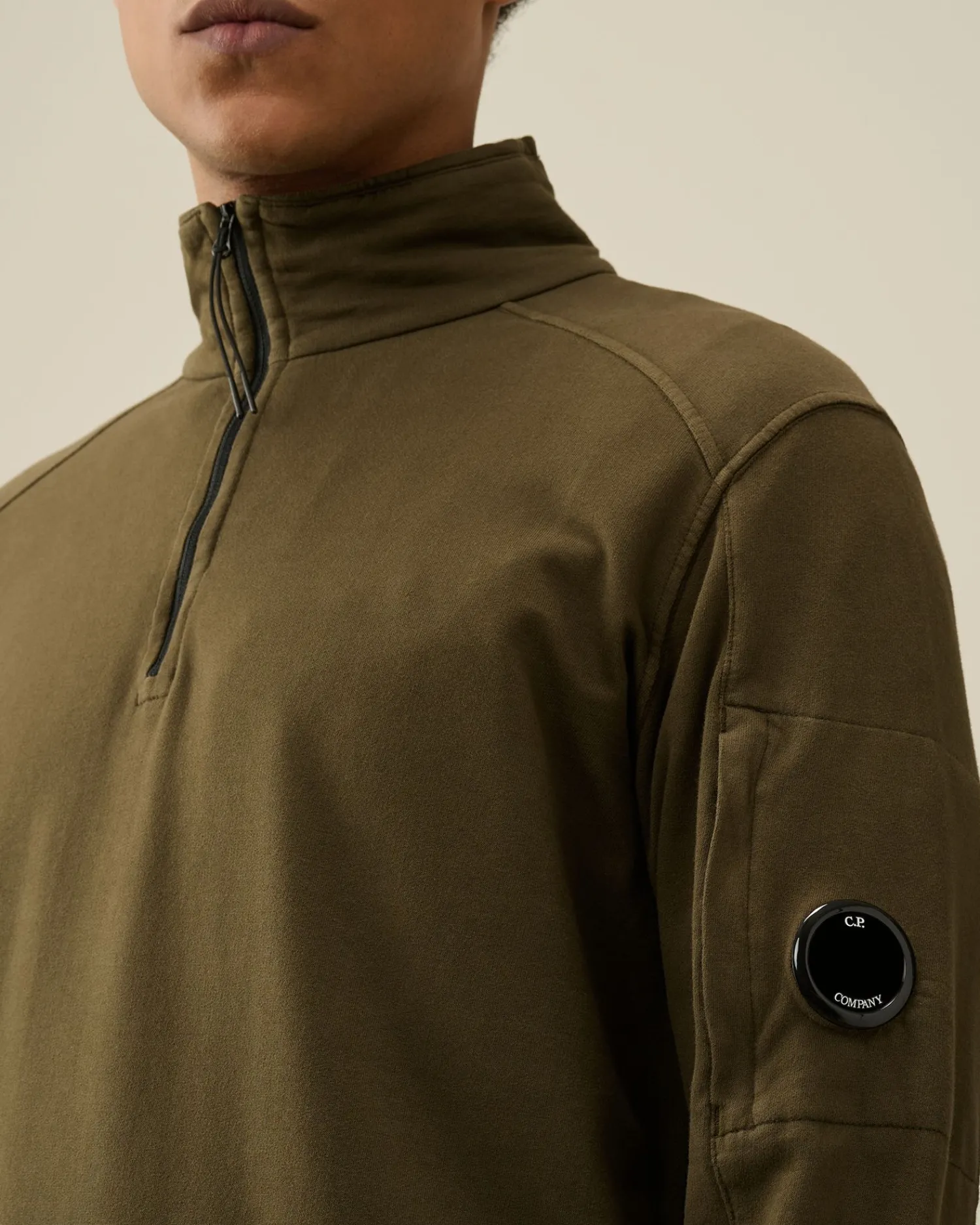 Shop C.P. Company 30/1 Fleece Handvaerkslogo Sweatshirt Gaze Hvid