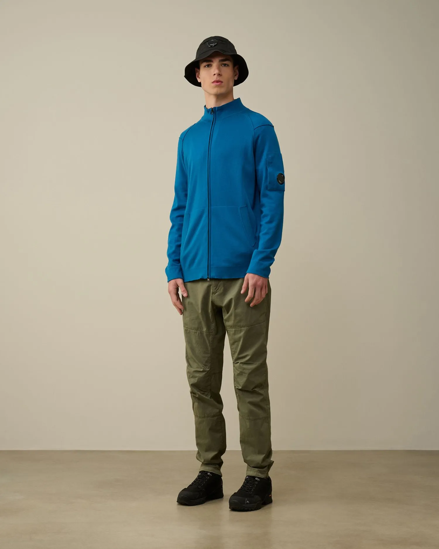 Best Sale C.P. Company 30/1 Jersey Afslappet Grafisk T-Shirt Sort