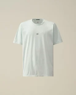 Discount C.P. Company 30/1 Jersey Afslappet Grafisk T-Shirt Blaek Bla