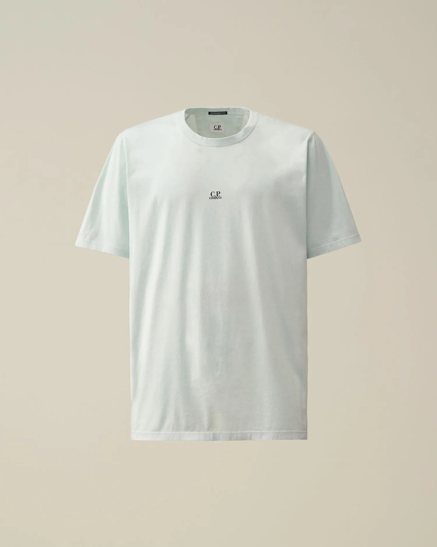 Discount C.P. Company 30/1 Jersey Afslappet Grafisk T-Shirt Blaek Bla