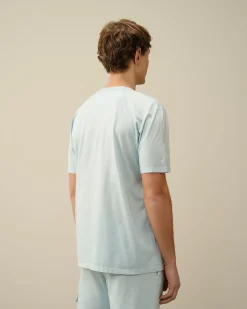 Discount C.P. Company 30/1 Jersey Afslappet Grafisk T-Shirt Blaek Bla
