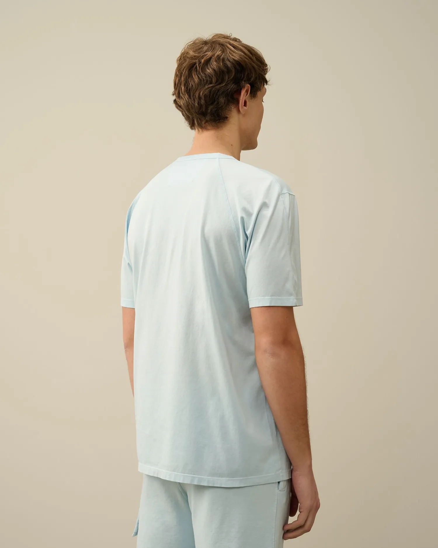 Discount C.P. Company 30/1 Jersey Afslappet Grafisk T-Shirt Blaek Bla