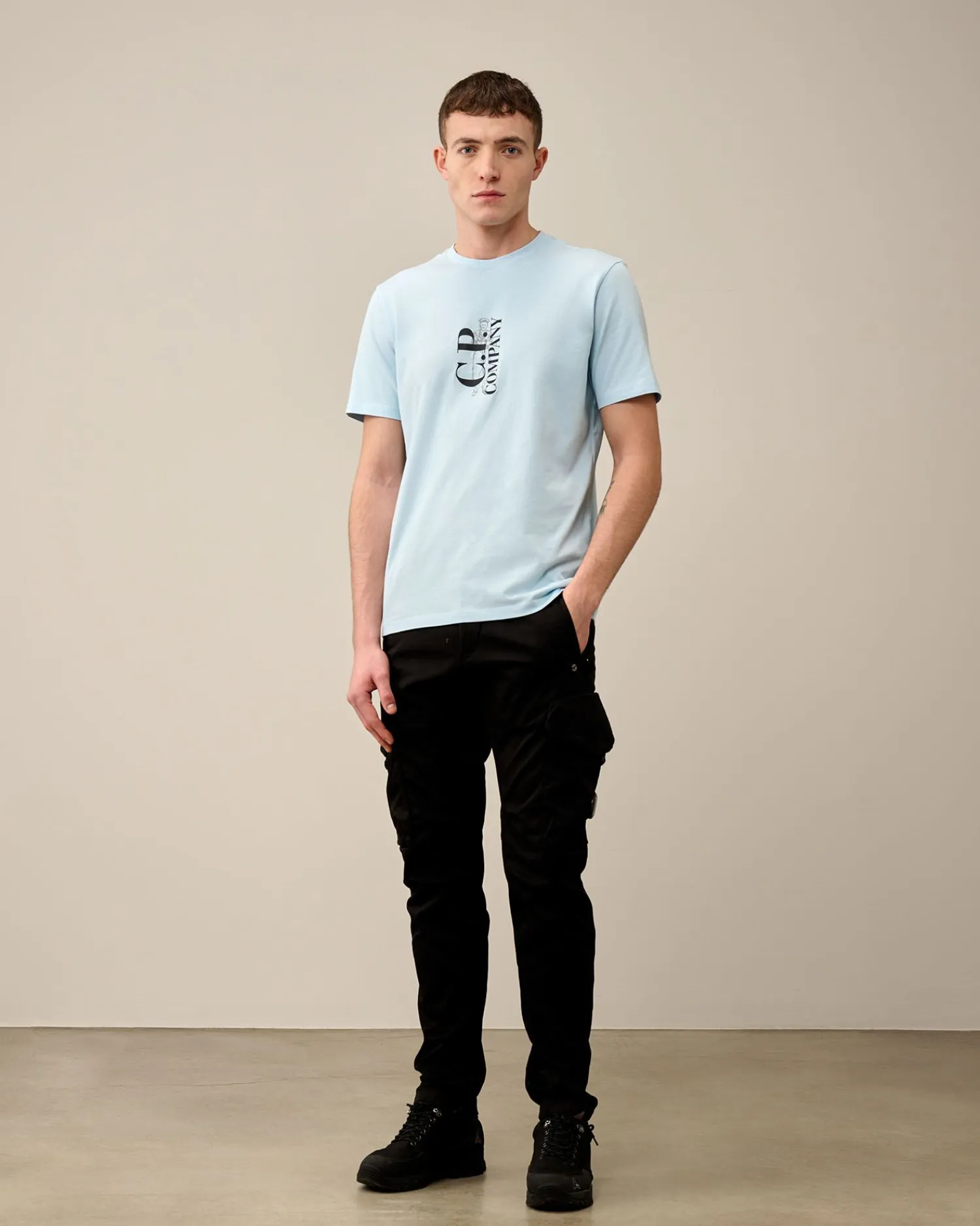 Store C.P. Company 24/1 Jersey Artisanal Logo T-Shirt Agave Gron