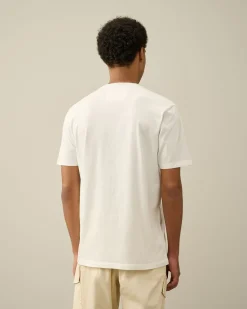 Cheap C.P. Company 24/1 Jersey Artisanal Three Cards T-Shirt Stovregn Gra