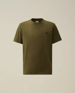 Best C.P. Company 20/1 Jersey Boxy Langaermet T-Shirt Gaze Hvid