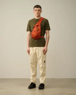 Best C.P. Company 20/1 Jersey Boxy Langaermet T-Shirt Gaze Hvid
