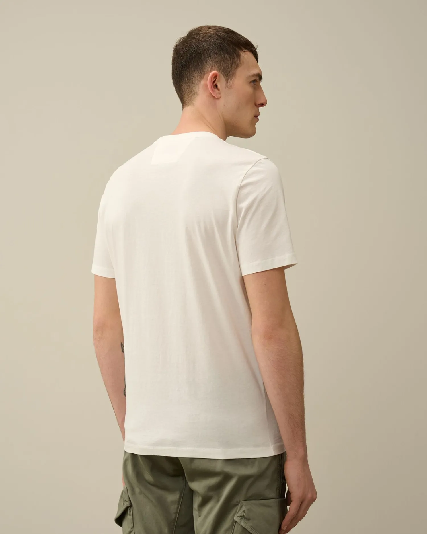 Sale C.P. Company 20/1 Jersey Boxy Logo T-Shirt Sort