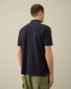 Shop C.P. Company 20/1 Jersey Boxy Polo Shirt Sort