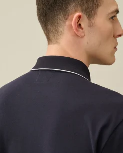 Shop C.P. Company 20/1 Jersey Boxy Polo Shirt Sort