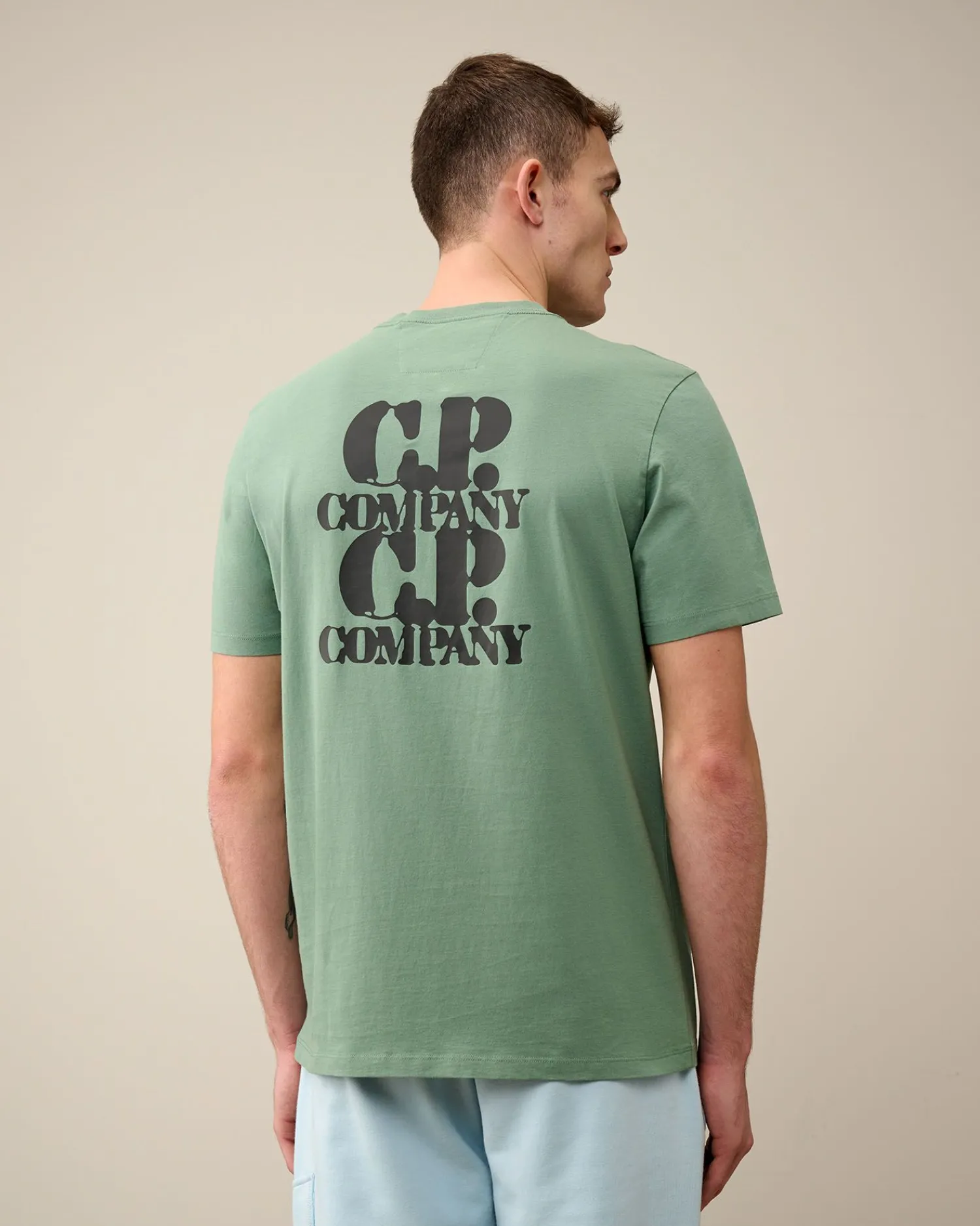Fashion C.P. Company 1020 Jersey British Sailor T-Shirt Pistacie Shell-Beige