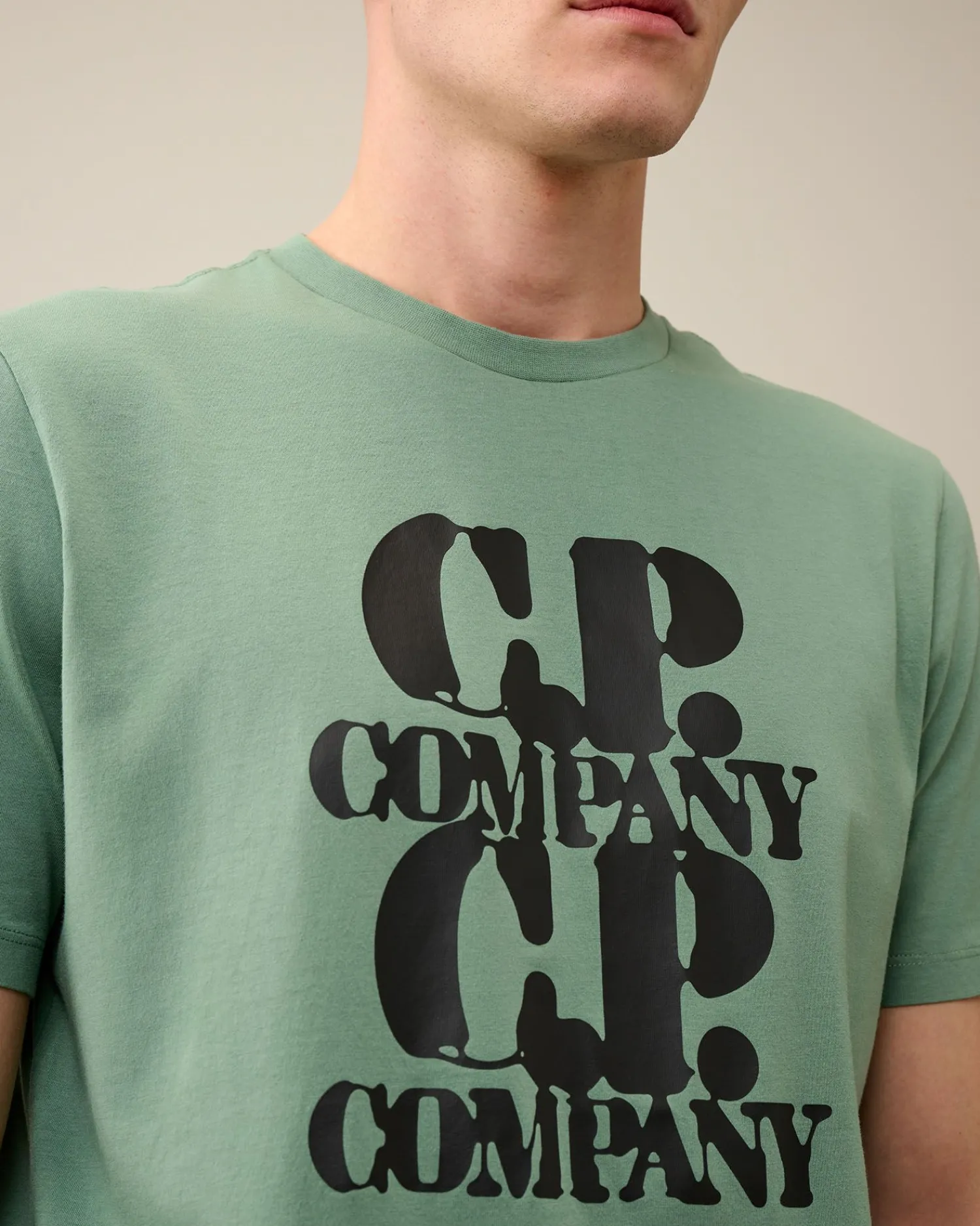 Fashion C.P. Company 1020 Jersey British Sailor T-Shirt Pistacie Shell-Beige