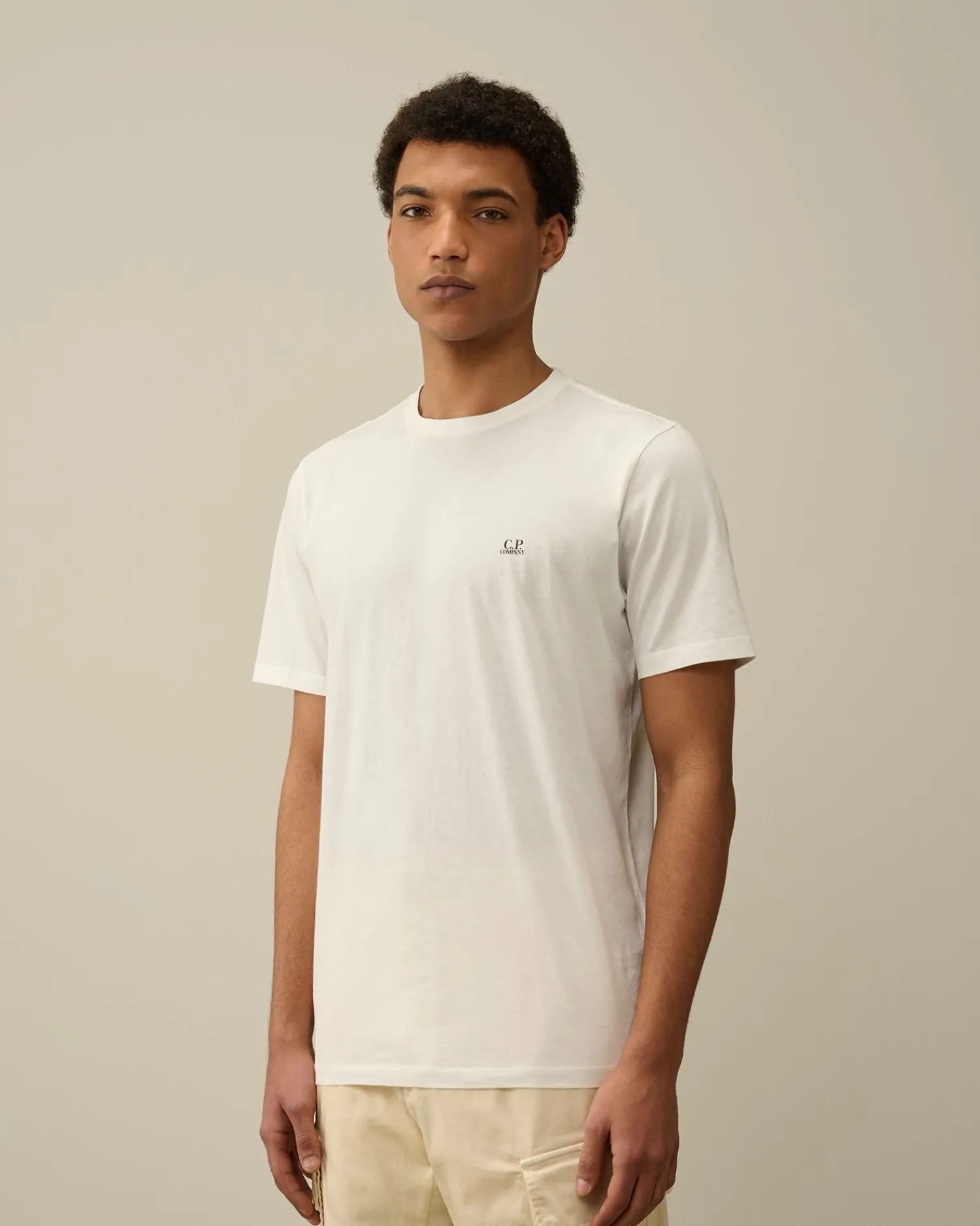 Shop C.P. Company 24/1 Jersey Facili-Tees Grafisk T-Shirt Gaze Hvid