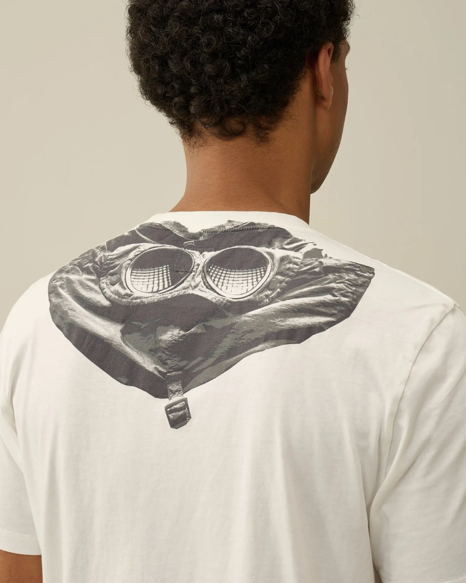 Shop C.P. Company 24/1 Jersey Facili-Tees Grafisk T-Shirt Gaze Hvid
