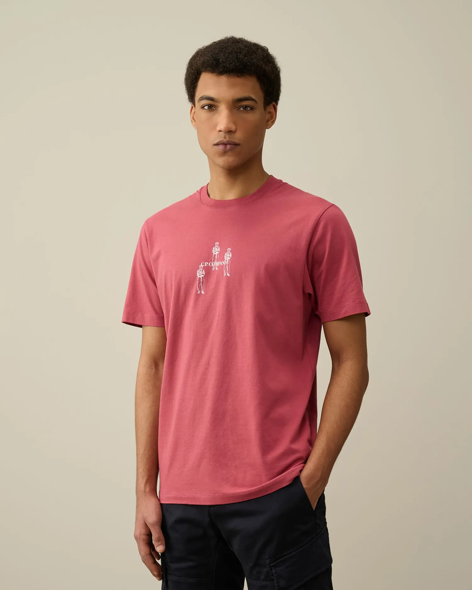 Flash Sale C.P. Company 30/1 Jersey Goggle T-Shirt Stovregn Gra