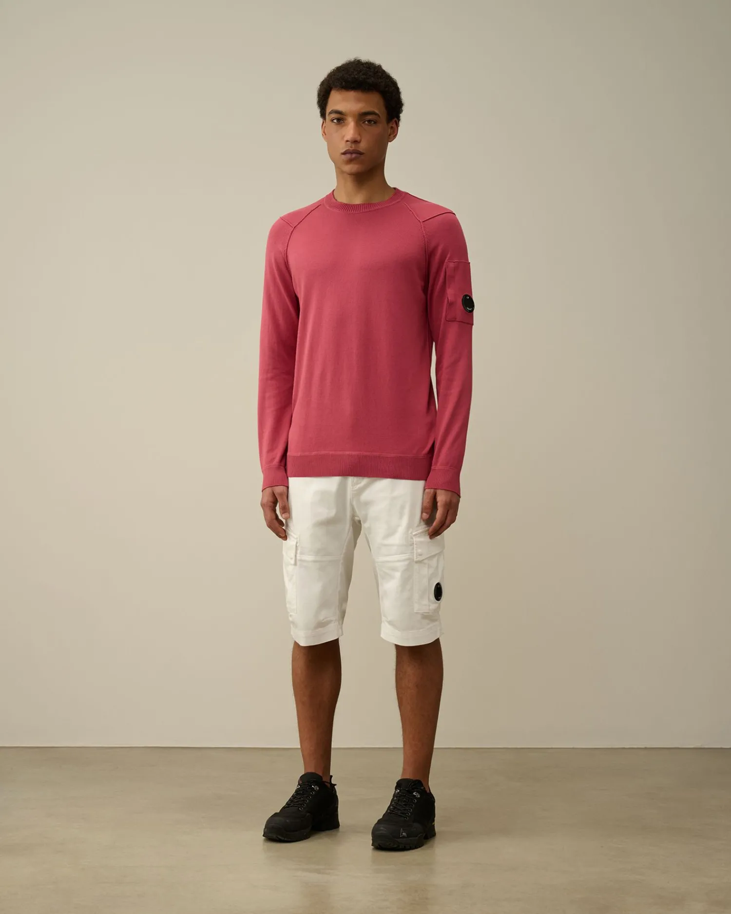 Sale C.P. Company 30/1 Jersey Grafisk T-Shirt Sort
