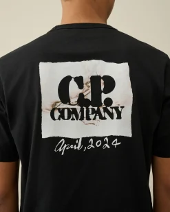 Online C.P. Company 30/1 Jersey Grafisk T-Shirt Sort