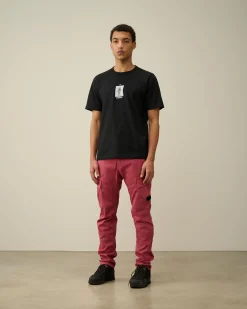 Online C.P. Company 30/1 Jersey Grafisk T-Shirt Sort