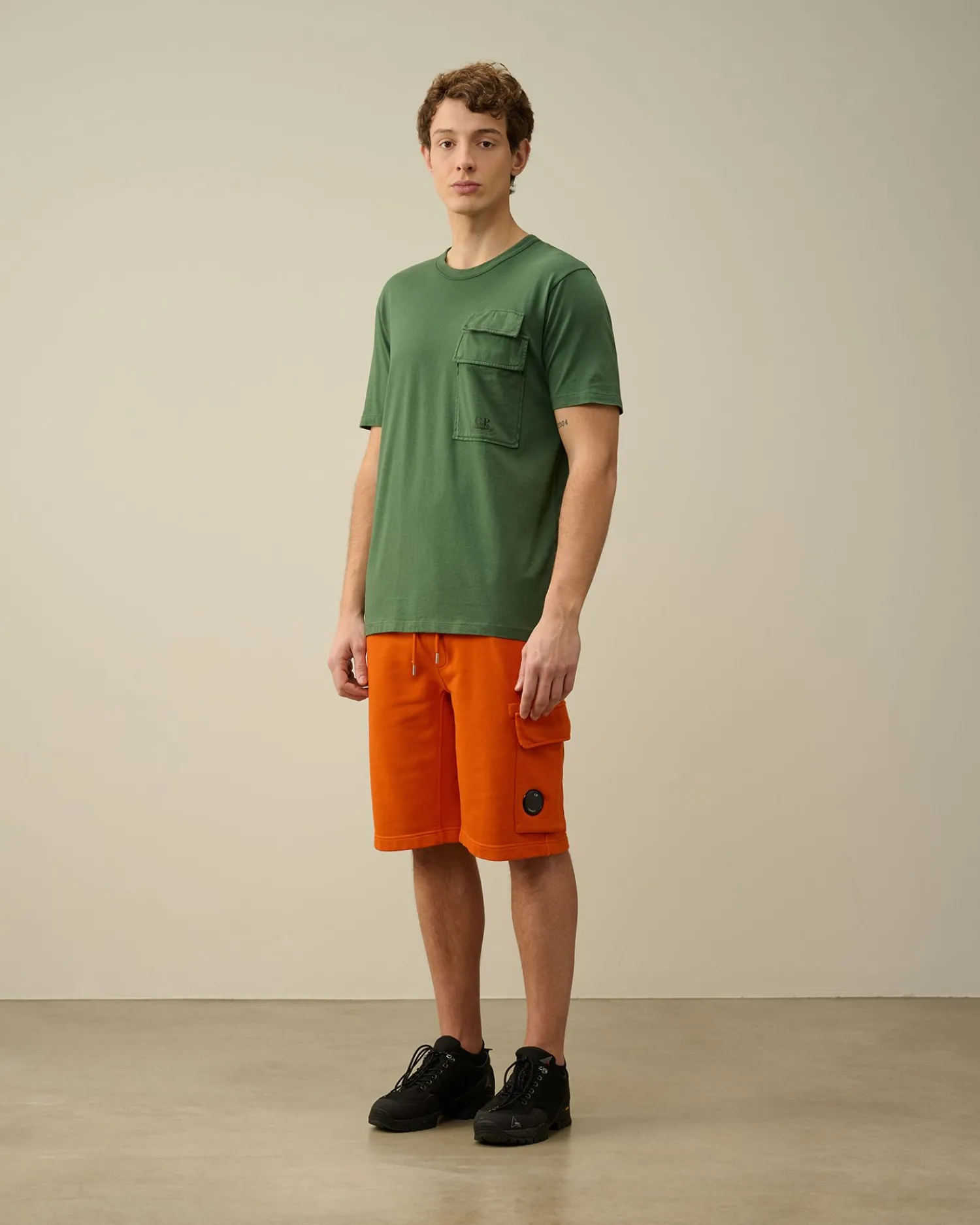 Hot C.P. Company 30/1 Jersey Grafisk T-Shirt Blaek Bla