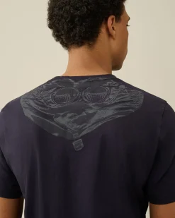 Clearance C.P. Company 30/1 Jersey Label Style Logo T-Shirt Ivy Gron
