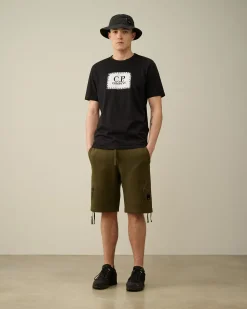 Shop C.P. Company 30/1 Jersey Label Style Logo T-Shirt Gaze Hvid