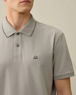 Outlet C.P. Company 30/1 Jersey Label Style Logo T-Shirt Rod Knop