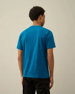 Online C.P. Company 30/1 Jersey Label Style Logo T-Shirt Sort
