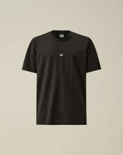 Store C.P. Company 30/1 Jersey Langaermet Logo T-Shirt Stovregn Gra
