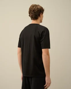Store C.P. Company 30/1 Jersey Langaermet Logo T-Shirt Stovregn Gra