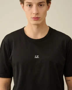 Store C.P. Company 30/1 Jersey Langaermet Logo T-Shirt Stovregn Gra