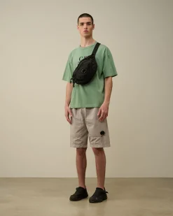 Discount C.P. Company 30/1 Jersey Logo T-Shirt Stjernelys Bla
