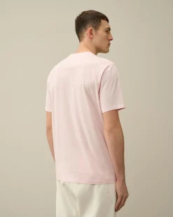 Hot C.P. Company 30/1 Jersey Logo T-Shirt Himmelsk Pink