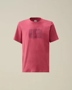 Online C.P. Company 30/1 Jersey Logo T-Shirt Gaze Hvid