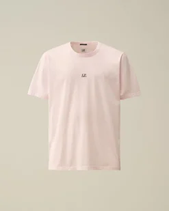 Shop C.P. Company 30/1 Jersey Logo T-Shirt Green Bay
