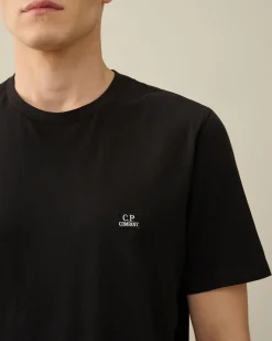 Hot C.P. Company 30/1 Jersey Logo T-Shirt Sort