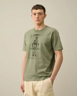 Hot C.P. Company 1020 Jersey Pocket Polo Shirt Green Bay