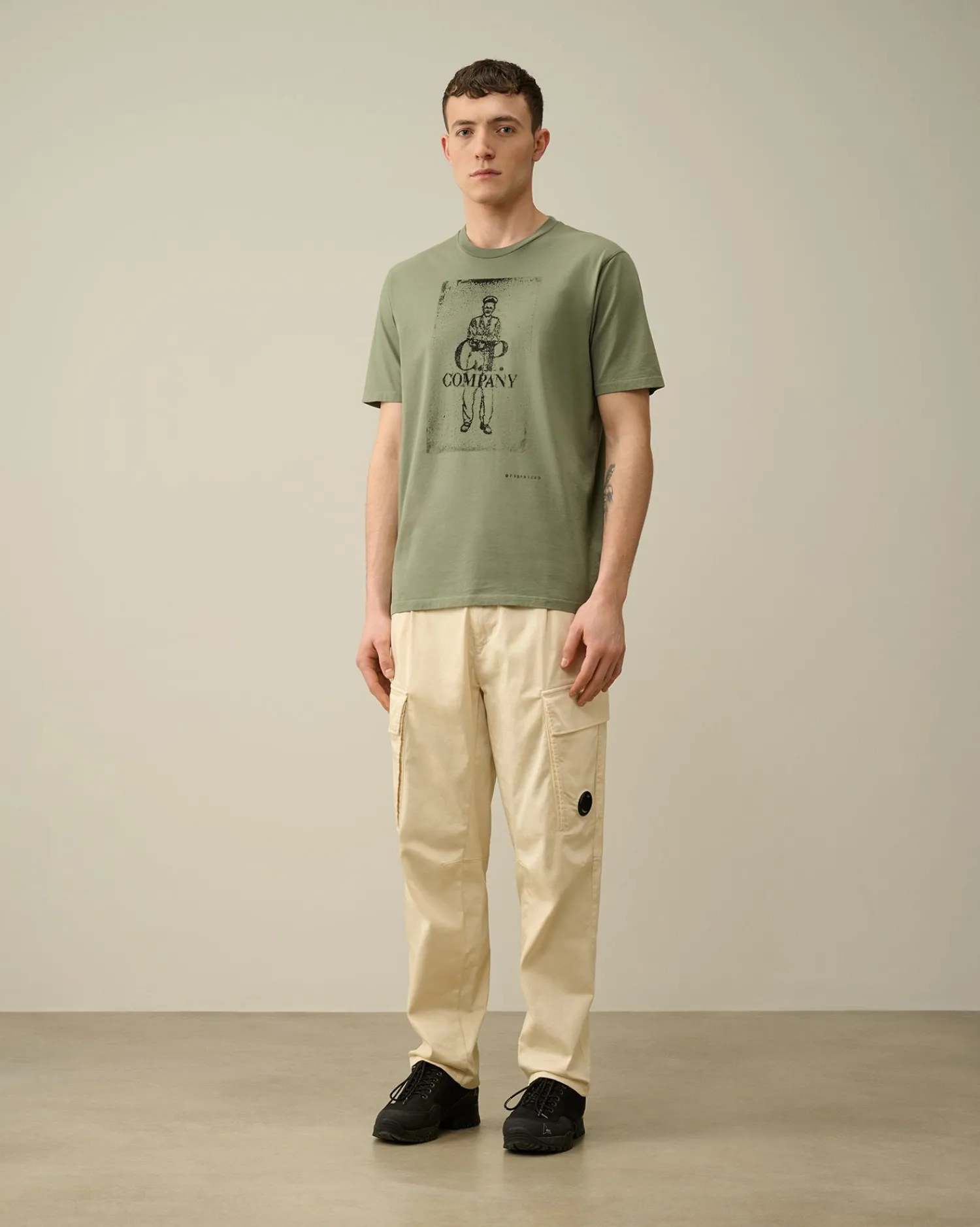 Hot C.P. Company 1020 Jersey Pocket Polo Shirt Green Bay