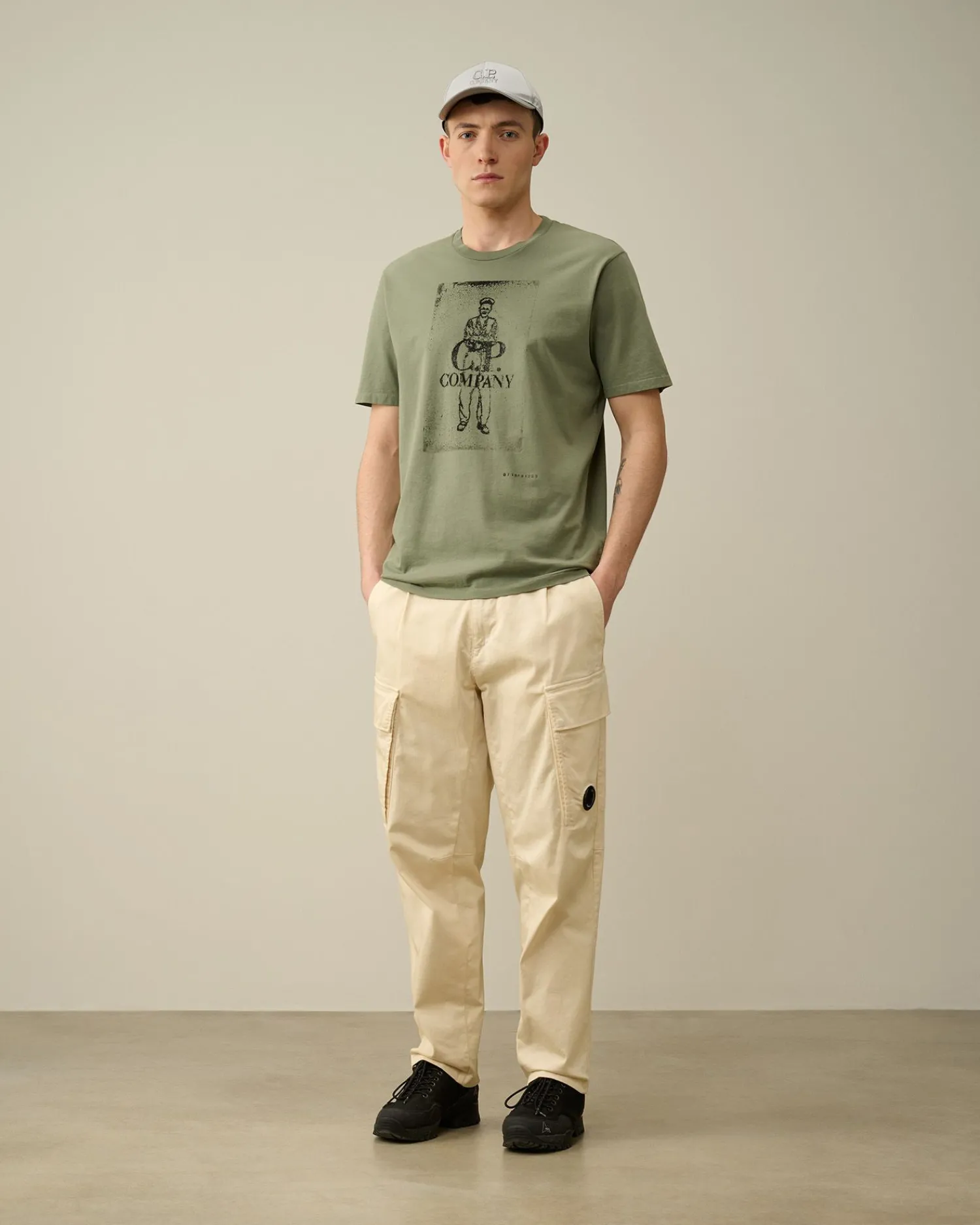 Hot C.P. Company 1020 Jersey Pocket Polo Shirt Green Bay