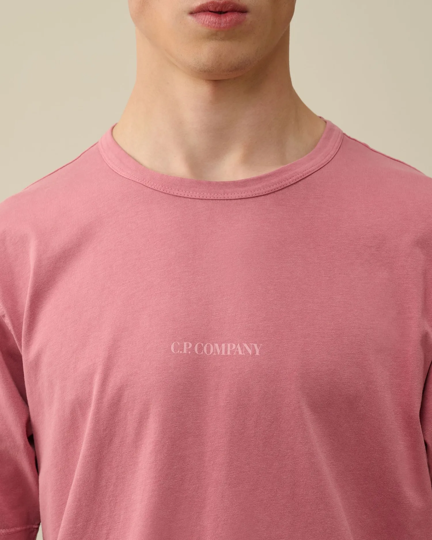 Online C.P. Company 24/1 Jersey Resist Dyed Logo T-Shirt Rod Knop