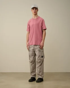 Online C.P. Company 24/1 Jersey Resist Dyed Logo T-Shirt Rod Knop