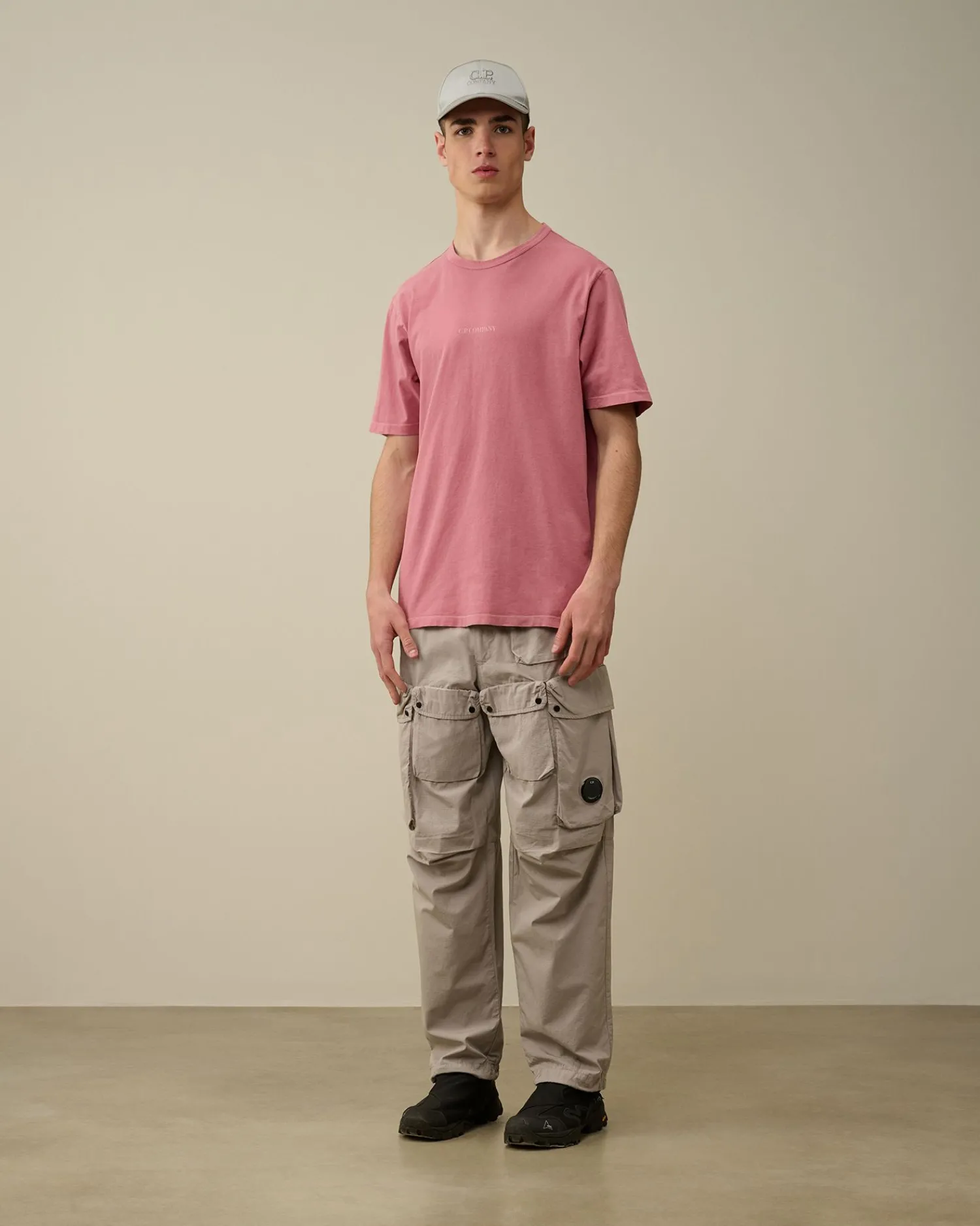 Online C.P. Company 24/1 Jersey Resist Dyed Logo T-Shirt Rod Knop