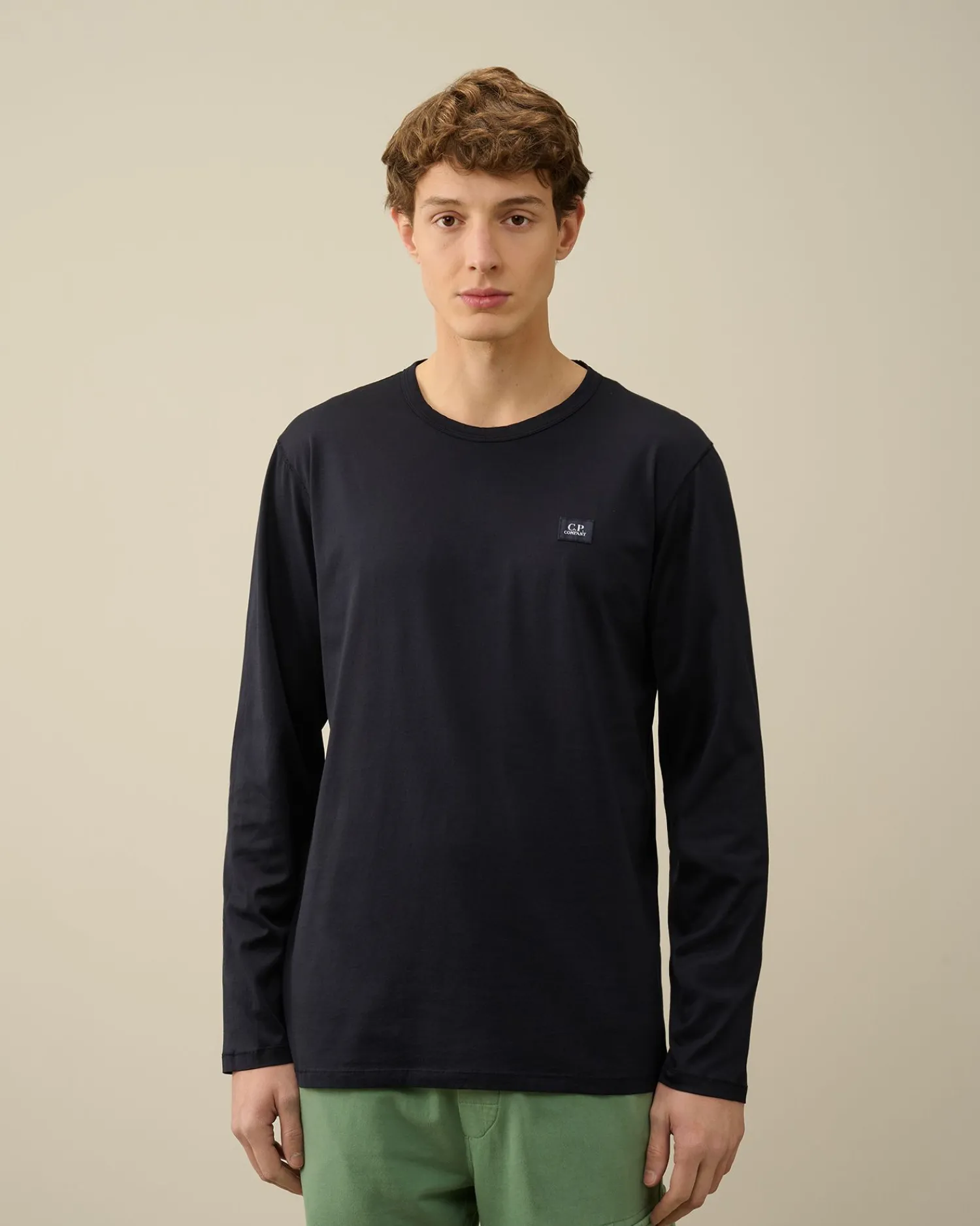 New C.P. Company 24/1 Jersey Resist Dyed Logo T-Shirt Andegron