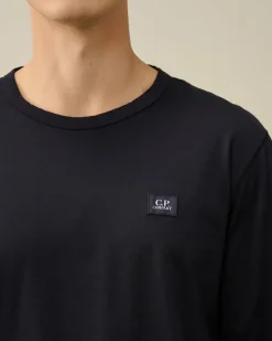 New C.P. Company 24/1 Jersey Resist Dyed Logo T-Shirt Andegron