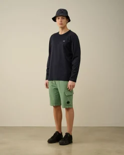 New C.P. Company 24/1 Jersey Resist Dyed Logo T-Shirt Andegron