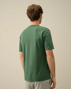 Clearance C.P. Company 70/2 Mercerized Jersey Langaermet T-Shirt Stjernelys Bla