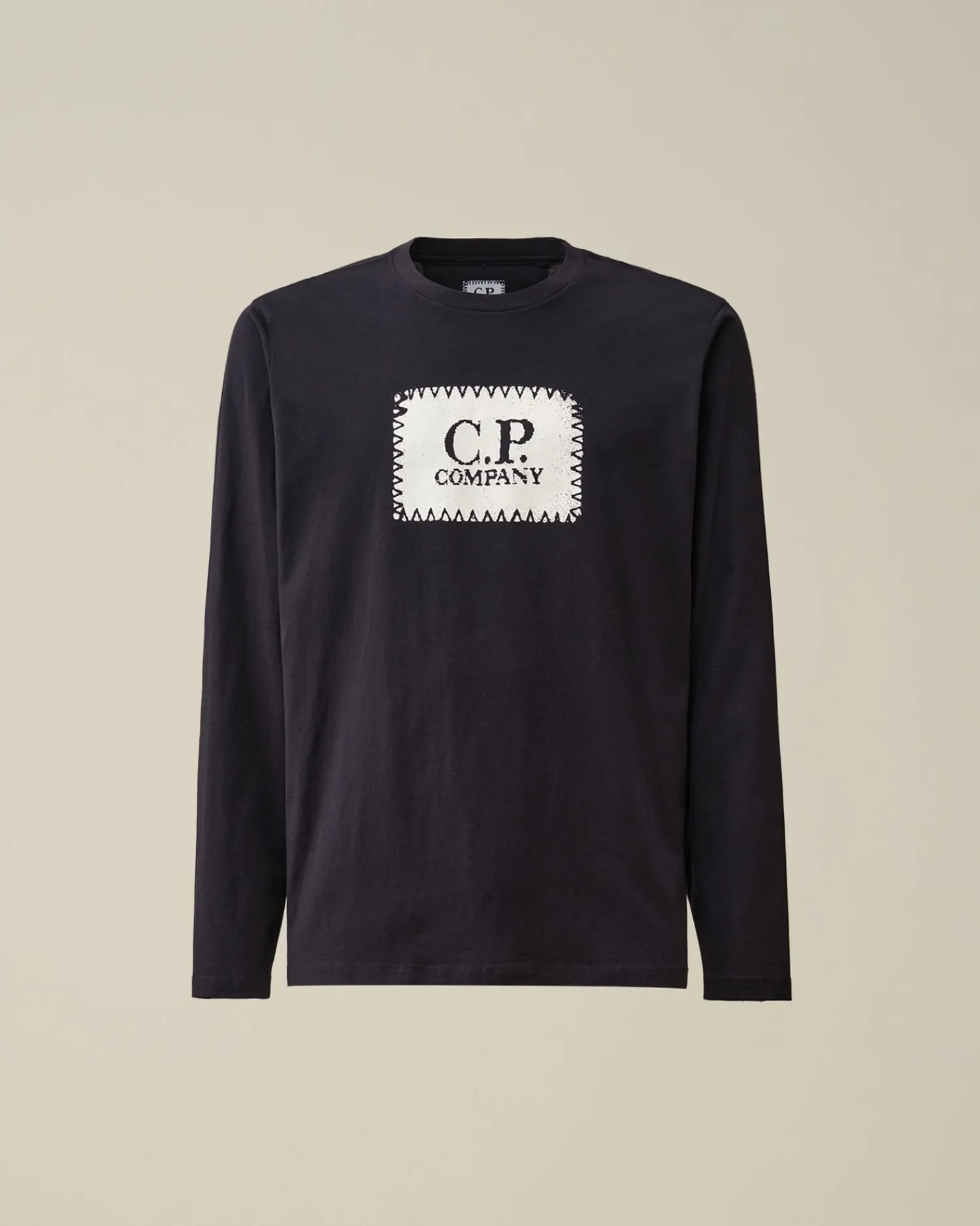 Cheap C.P. Company 70/2 Mercerized Jersey Langaermet T-Shirt Sort