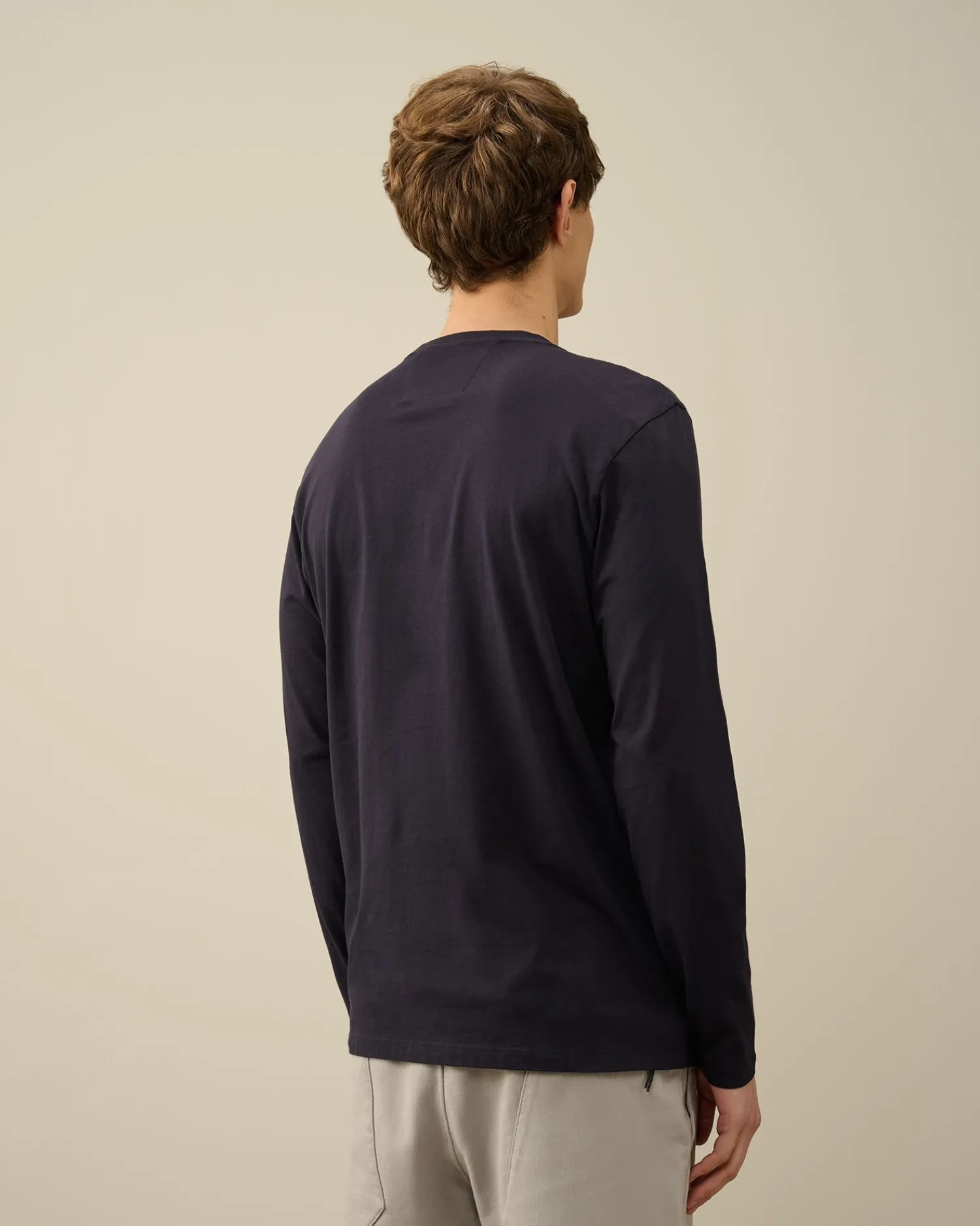 Cheap C.P. Company 70/2 Mercerized Jersey Langaermet T-Shirt Sort