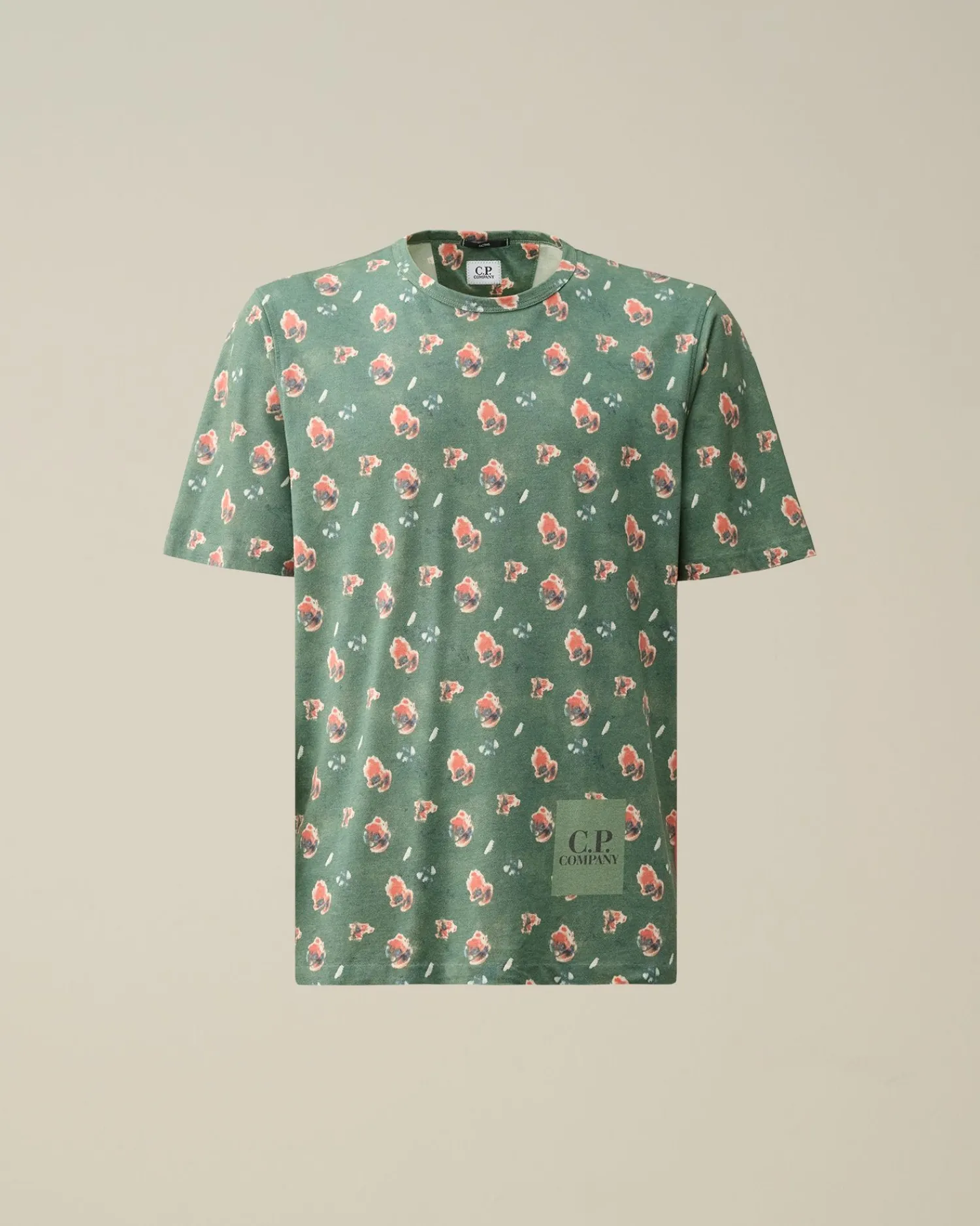 Discount C.P. Company 70/2 Mercerized Jersey Logo T-Shirt Hvid Paere