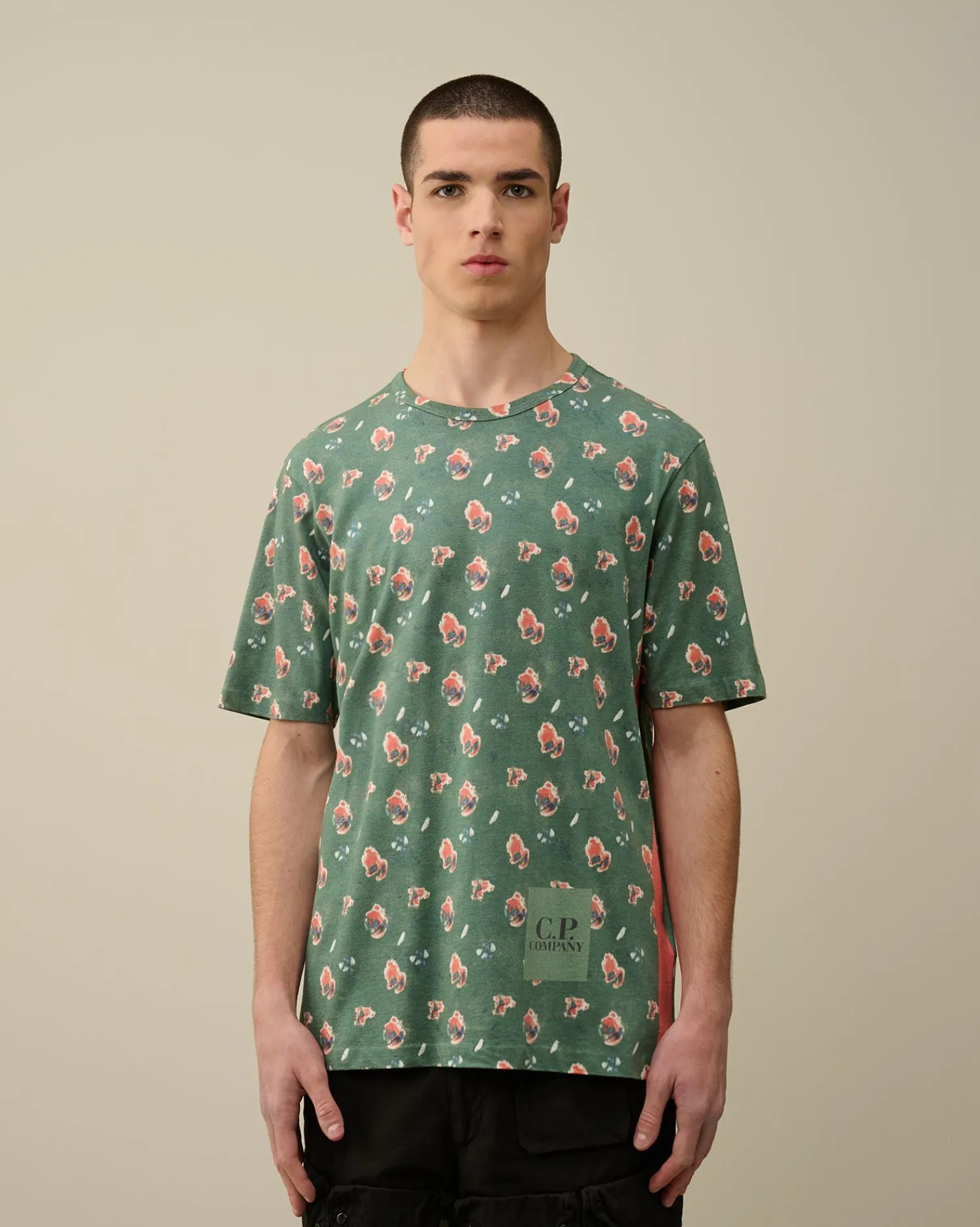 Discount C.P. Company 70/2 Mercerized Jersey Logo T-Shirt Hvid Paere